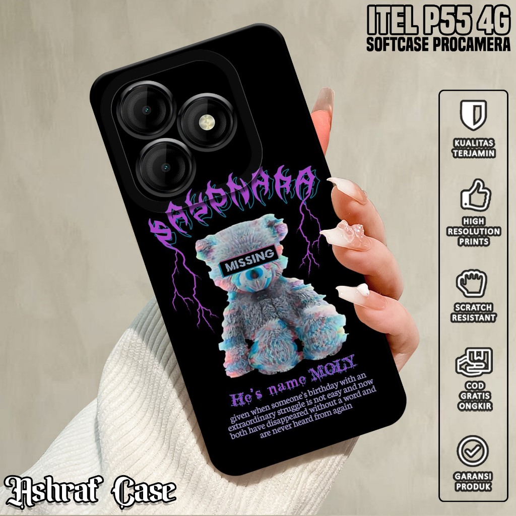 Casing ITEL P55 4G - Casing Hp ITEL P55 4G ( BNKA ) Silikon Hp ITEL P55 4G - Softcase Hp ITEL P55 4G