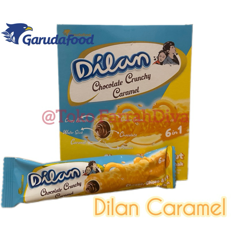 

Dilan Crunchy Caramel Cheese Chocolate 6in1 Box ( isi 12 pcs )