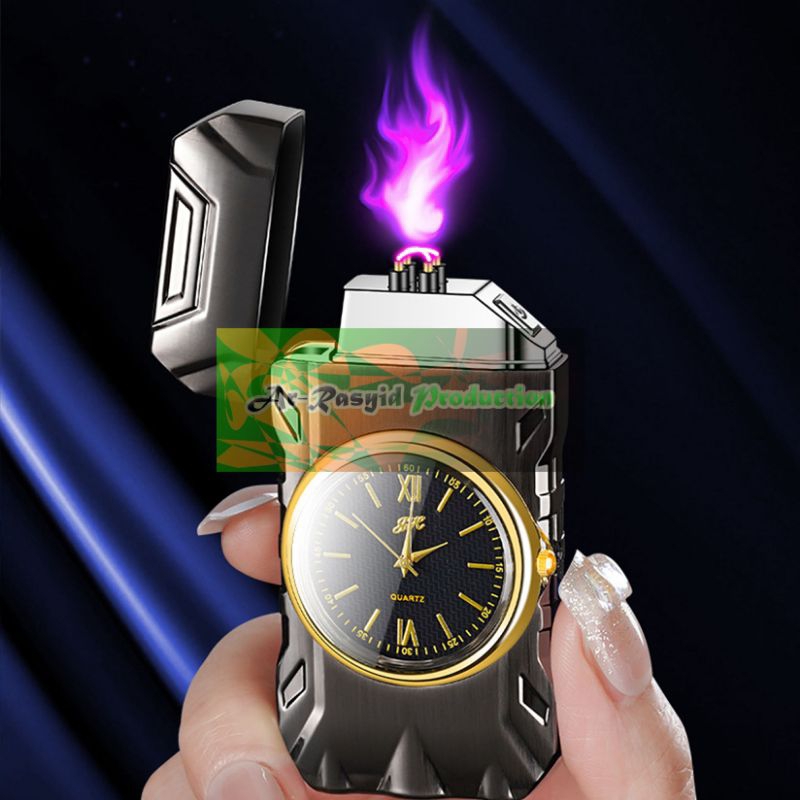 Korek Api Double Arc Plasma Jam Watch Zhuoheng Lighter ZH-801