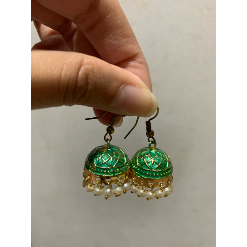 Anting India Hijau Bulat