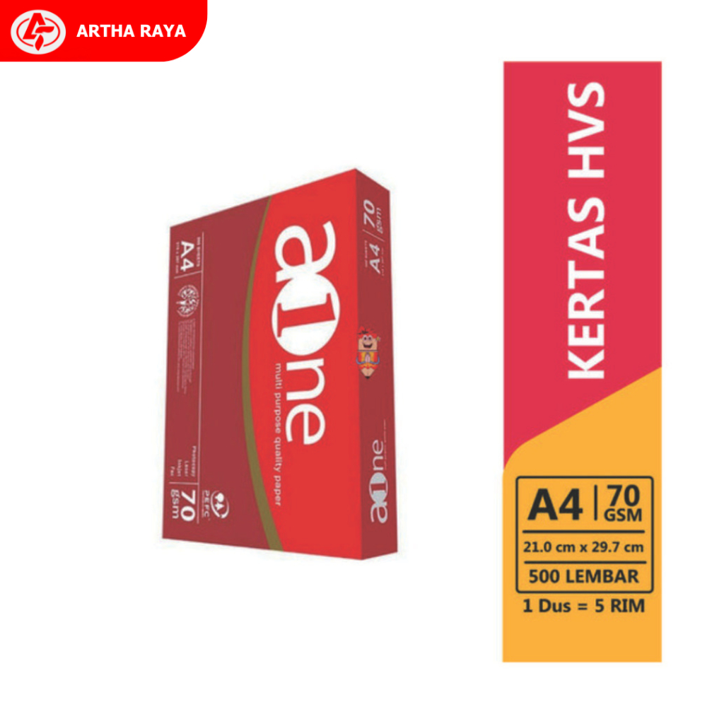 

KERTAS HVS A4 70 GRAM AONE / 1 RIM