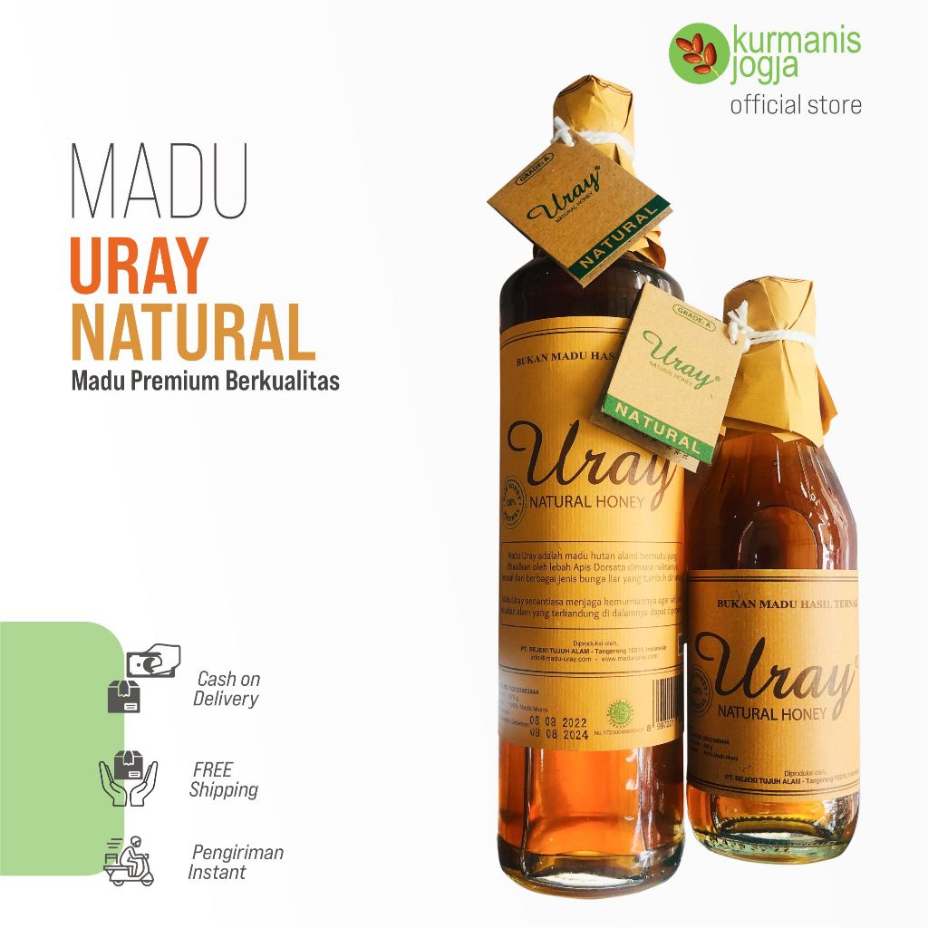 

Madu Uray Natural Honey Kemasan 875gr dan 450gr Original Madu hutan Asli Murni