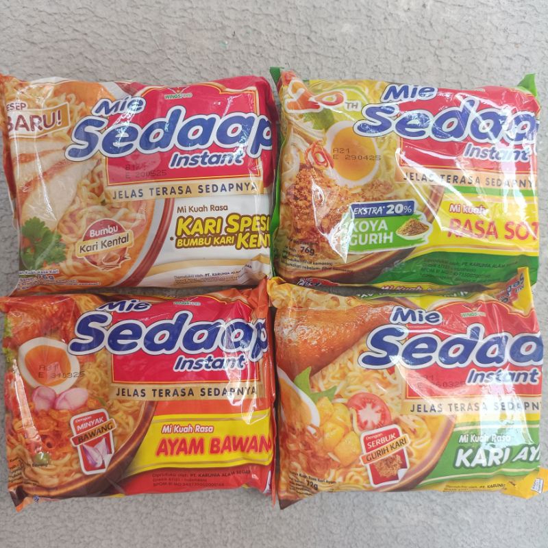 

Mie Sedaap Instant Kuah rasa Kari Spesial Ayam Bawang Soto Kari Ayam