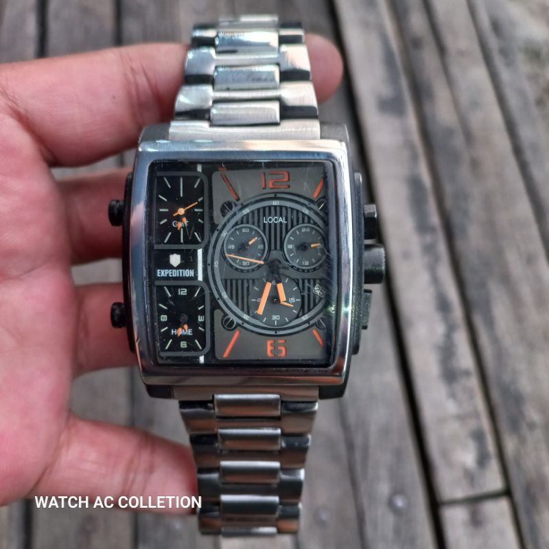 EXPEDITION E6639M 3 waktu cronograp full original second mulus
