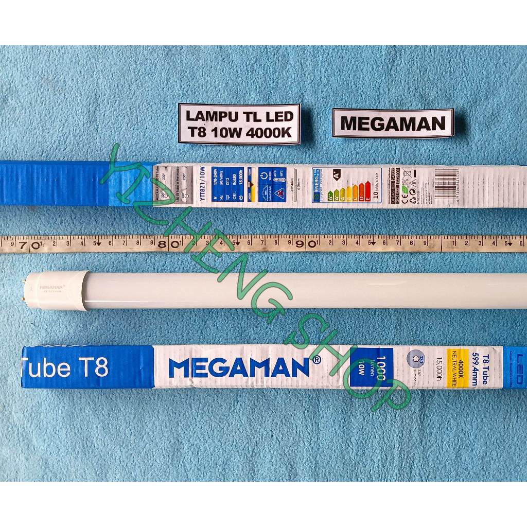 LAMPU TL LED T8 10W 60CM 4000K MEGAMAN