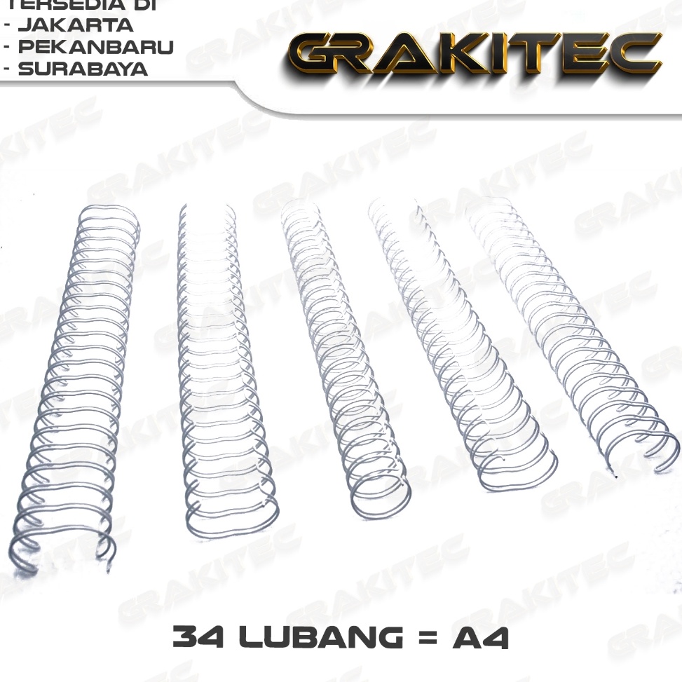 

KODE R84V Ring Kawat Spiral Jilid Spiral A4 31 34 lubang