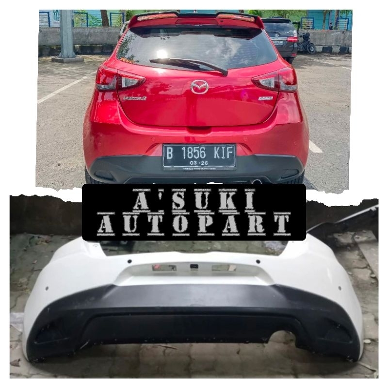 bumper bemper belakang mazda 2 skyactiv