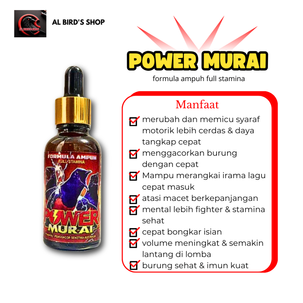 Power Murai juara lomba Vitamin Penggacor Burung Lomba