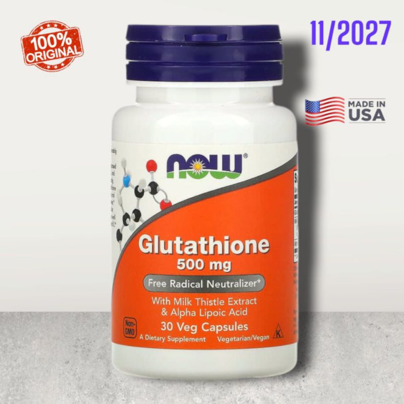 

Now Foods NOW Glutathione 500 mg Milk Thistle Alpha Lipoic 30 veg caps
