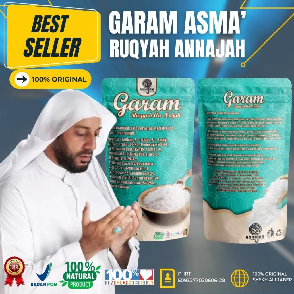 

GARAM ASMA RUQYAH ANNAJAH 100% ORIGINAL, untuk masalah goib, menetralisir rumah dan ruqyah mandiri