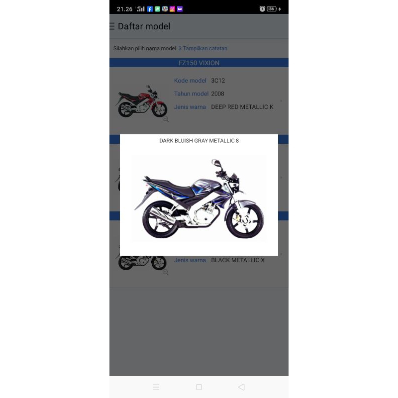 graphic striping list stiker original yamaha vixion old 2008