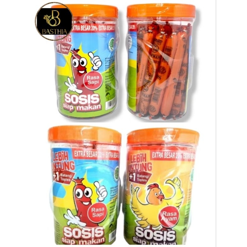 

Sosis so nice sapi & ayam 24+1pcs (satu toples)