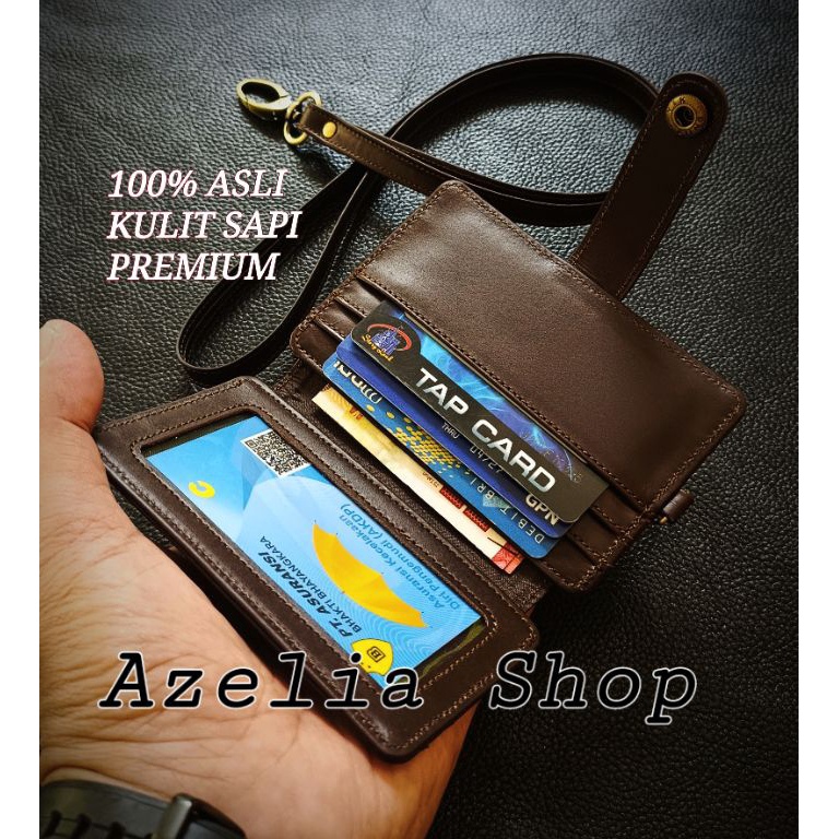 

Penjualan Sekarang dompet kartu Lanyard kulit asli id card holdername tag kalung