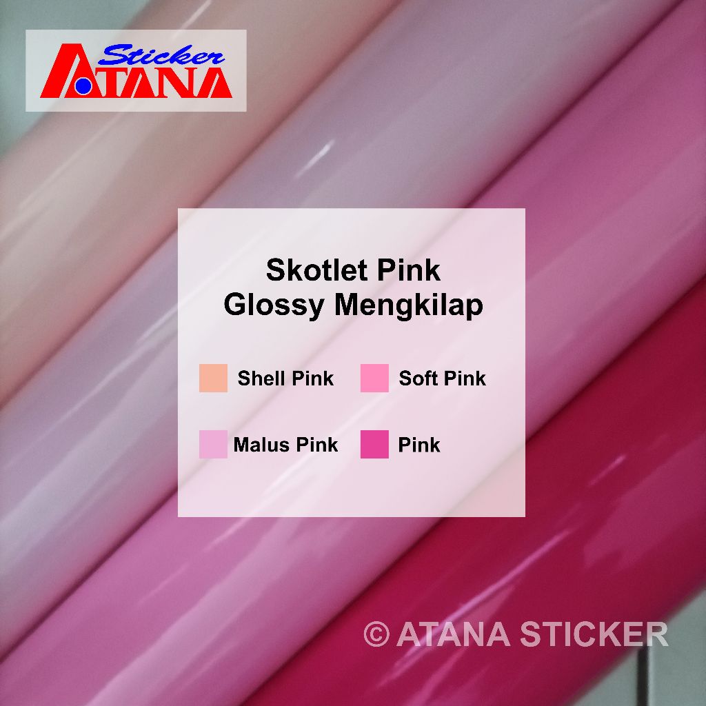 Skotlet Pink Glossy Muda Tua Pastel Soft Shell Malus Magenta Merah Rose Peach Fuscia Salem Gloss Kil