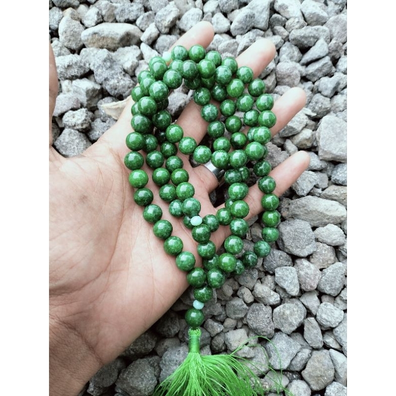 tasbih batu permata giok super dim 10mm