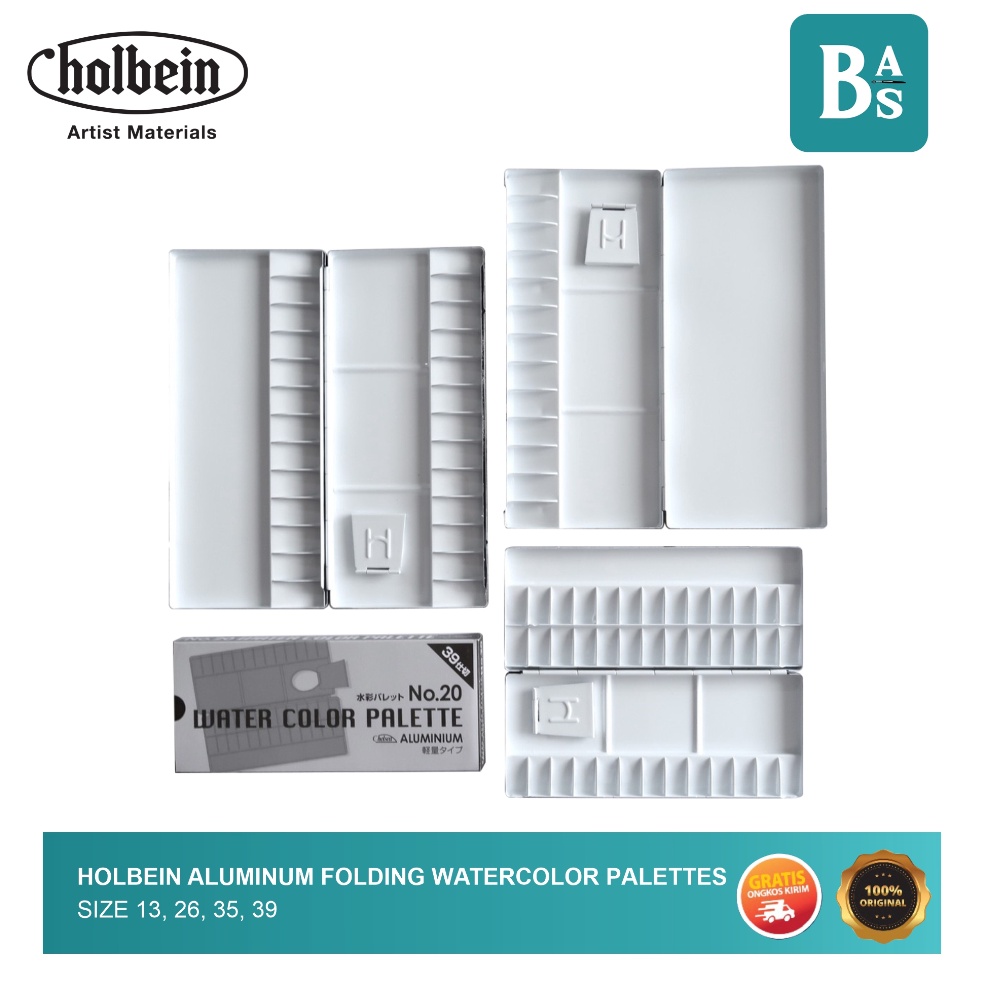 

KODE I85D Holbein Aluminum Folding Waterlor Palettes