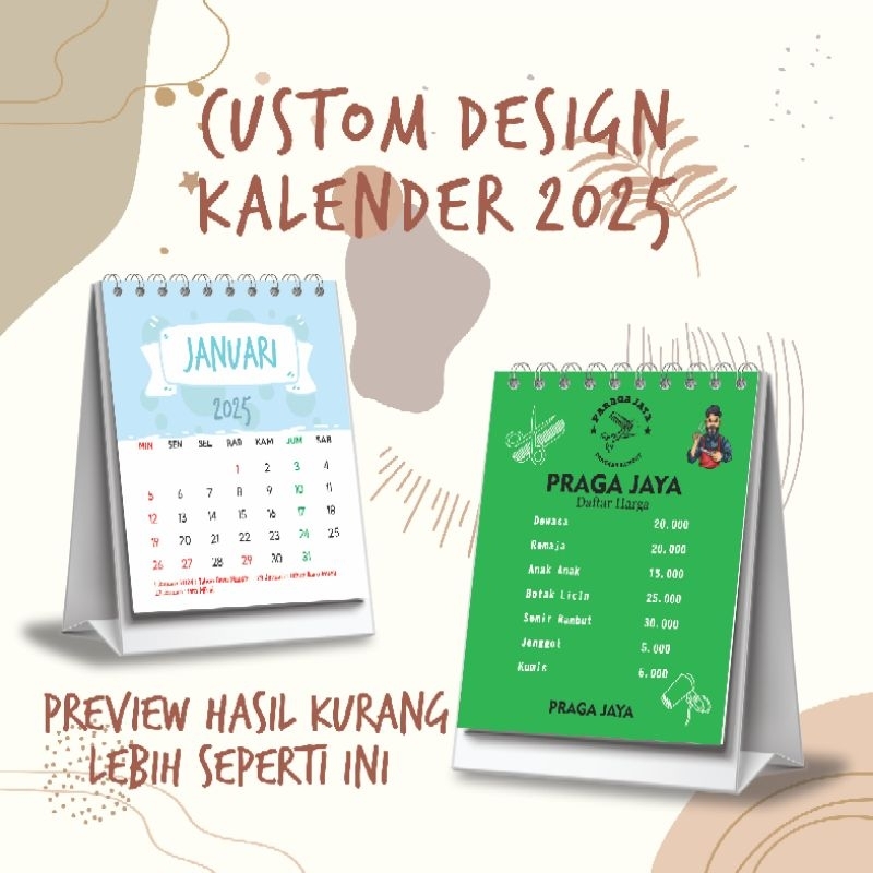 

Kalender Meja Mini Custom Tahun 2025 Kalender Meja Murah