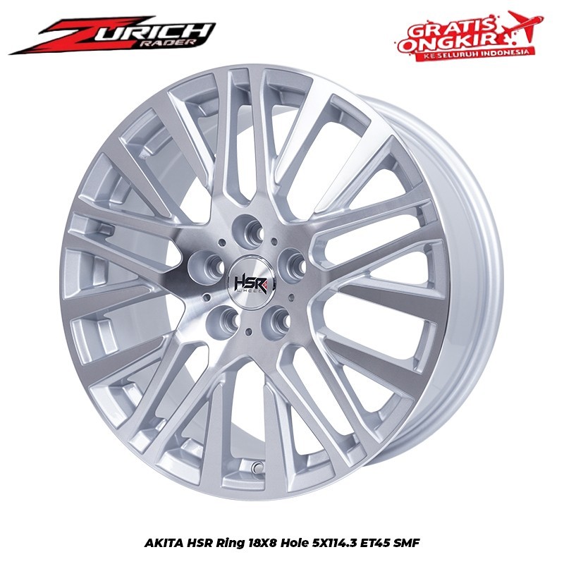 Velg Hsr Wheel Ring 18 Akita Pcd 5x114,3 Untuk Mobil Crv Hrv Odyssey Stream Santafe