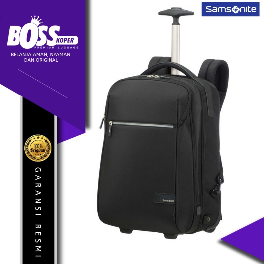 SAMSONITE Backpack trolly ransel roda dinas mudik kasual tas koper original