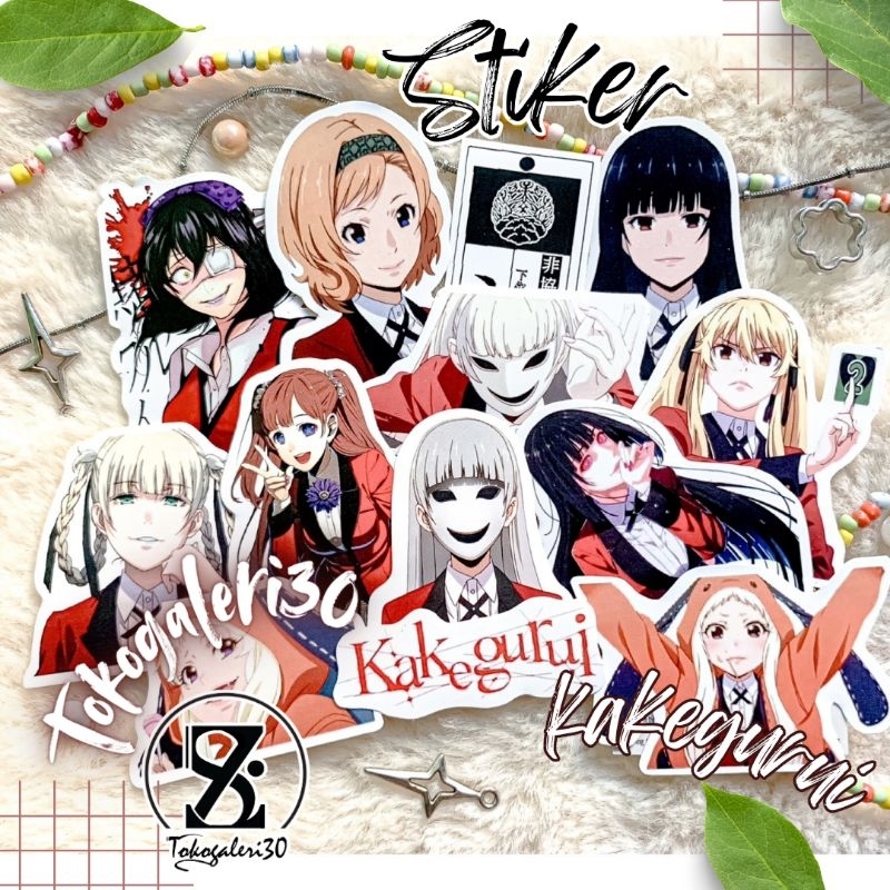 

STIKER KAKEGURUI STIKER ANIME MURAH ISI 25PCS SUDAH CUTTING
