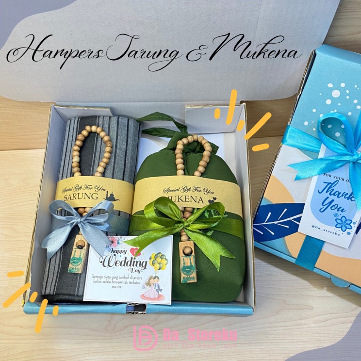 Big Sale  HAMPERS SARUNG MUKENA TASBIH HADIAH WEDDING ENGAGEMENT ANNIVERSARY  HAMPERS WEDDING COUPLE