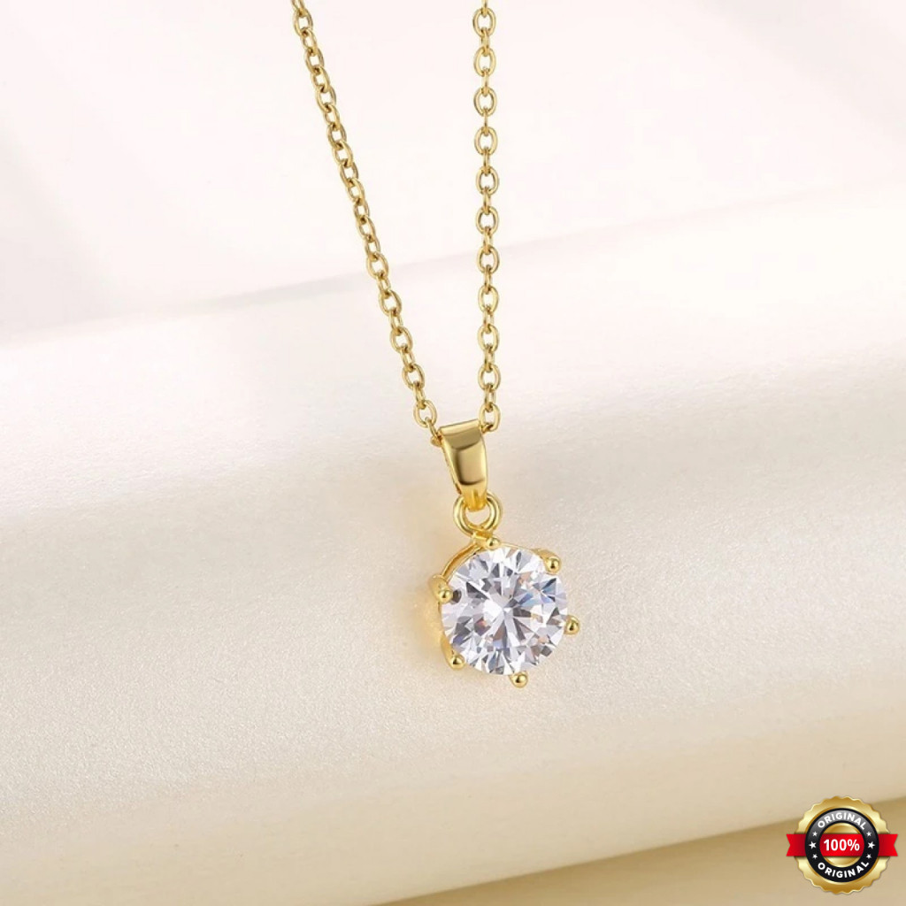 Kalung Titanium Permata Rantai Nori Panjang 45 CM