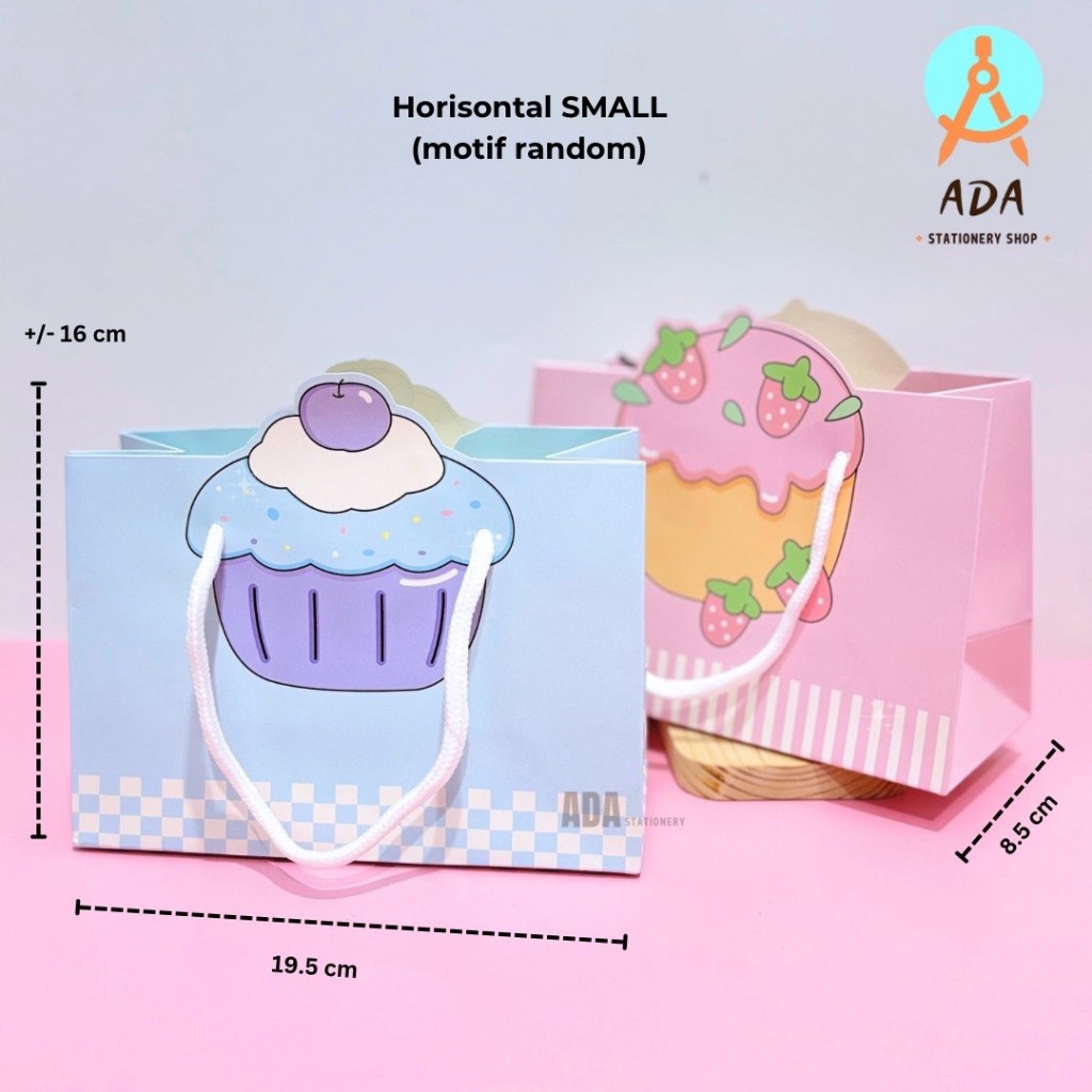

PAPER BAG (SMALL) HORISONTAL POND/ TAS KADO/ PAPER BAG KECIL/GOODIE BAG