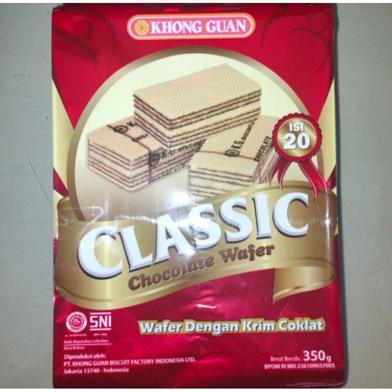 

KHONG GUAN CLASSIC CHOCOLATE WAFER 350GR
