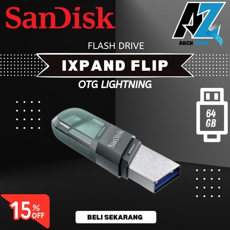 Sandisk Flash Drive OTG iXpand Flip 64 GB