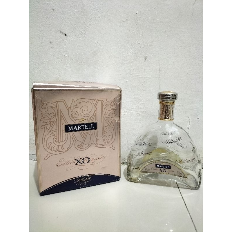 Di Jual Botol Bekas Miras Martell XO 1.0  Liter Rare + Box