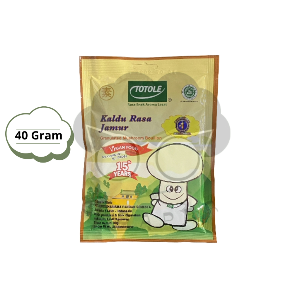 

Kaldu Jamur Totole 40gr / Penyedap Rasa Jamur 40gr