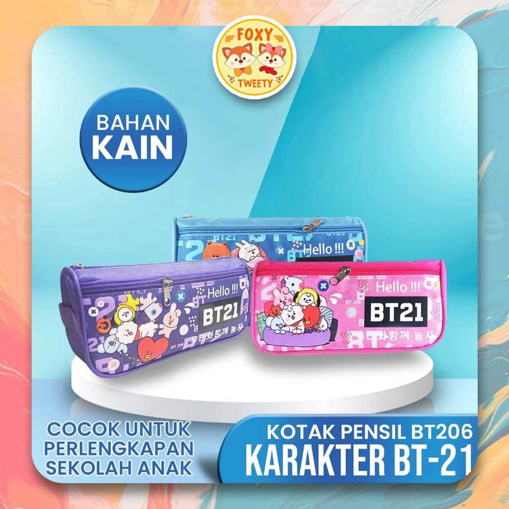 

KOTAK PENSIL 2 RESLETING BT21 / TEPAK PENSIL / TEMPAT ALAT TULIS BT21 BT 206