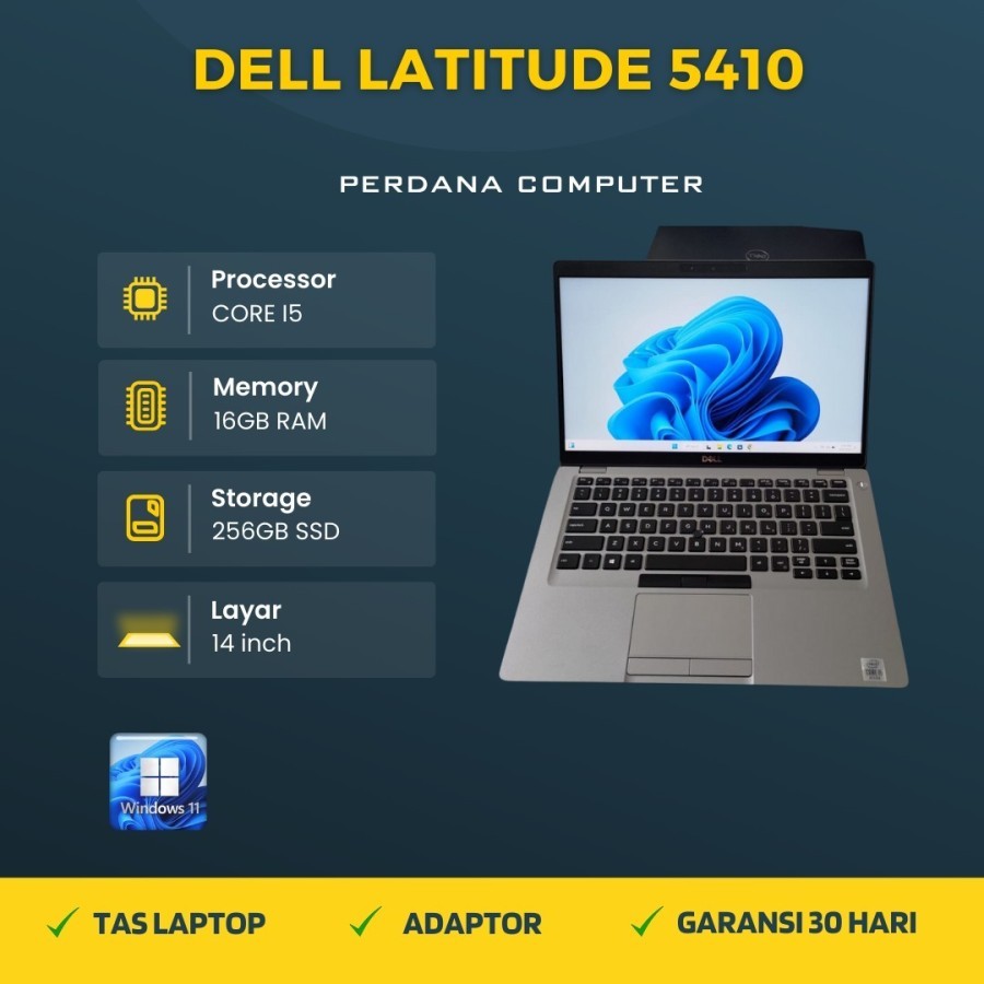 Laptop Dell Latitude 5410 Core i5 Gen 10 Ram SSD FHD IPS