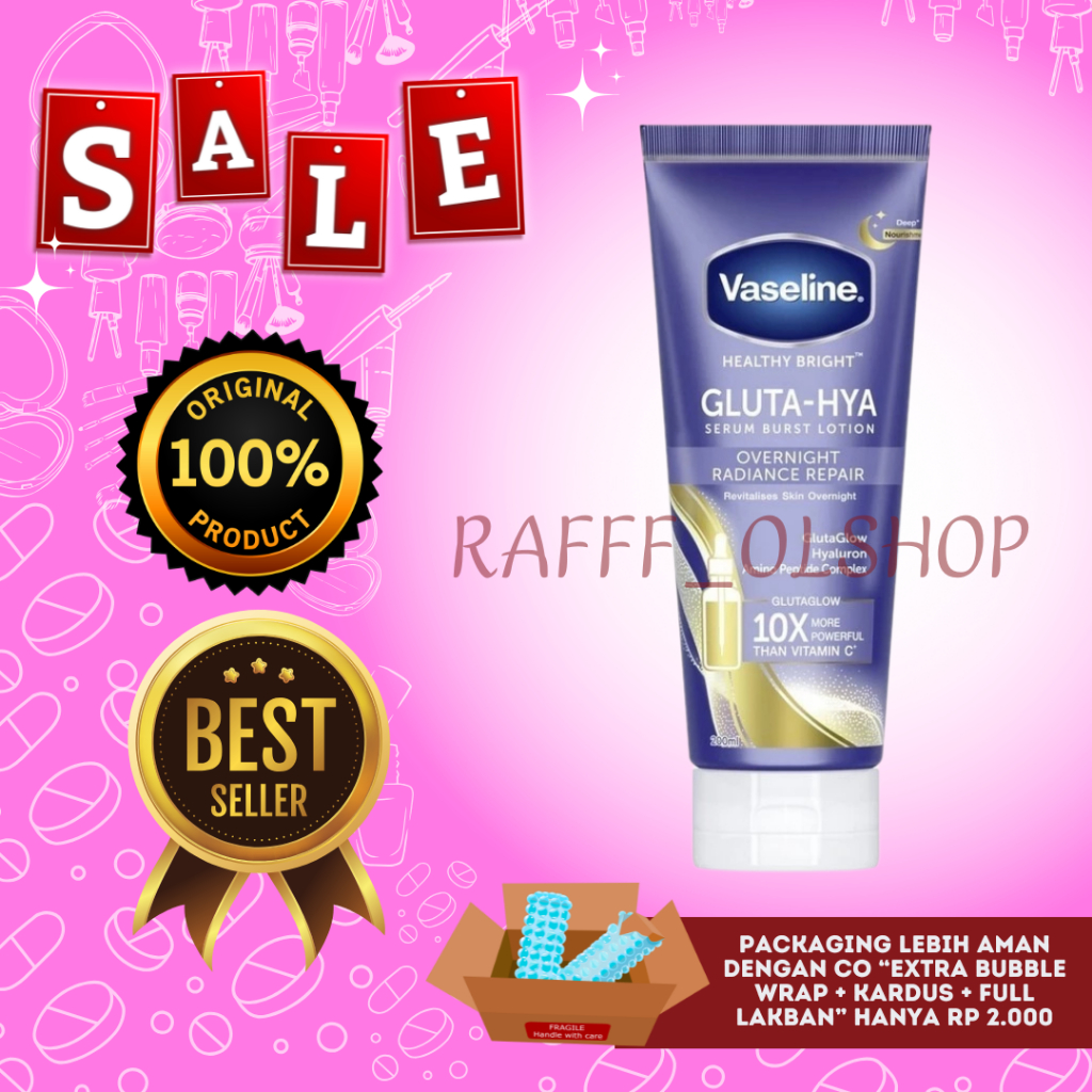 VASELINE HAND BODY GLUTA HYA OVERNIGHT LOTION 330 ML