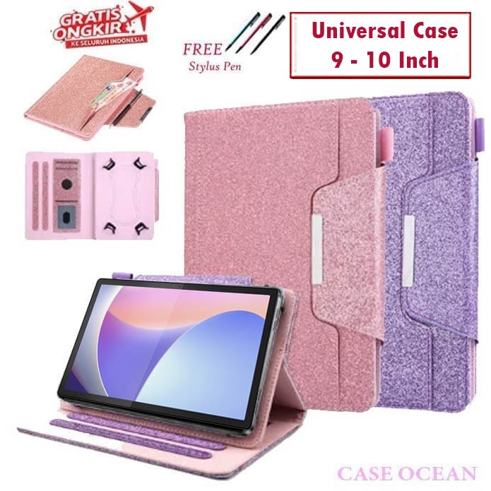 Lenovo Ideapad Duet 3i N200 11 11.5 Flip Case Book Cover Casing Magnetic Glitter Slot Card Kartu Sta