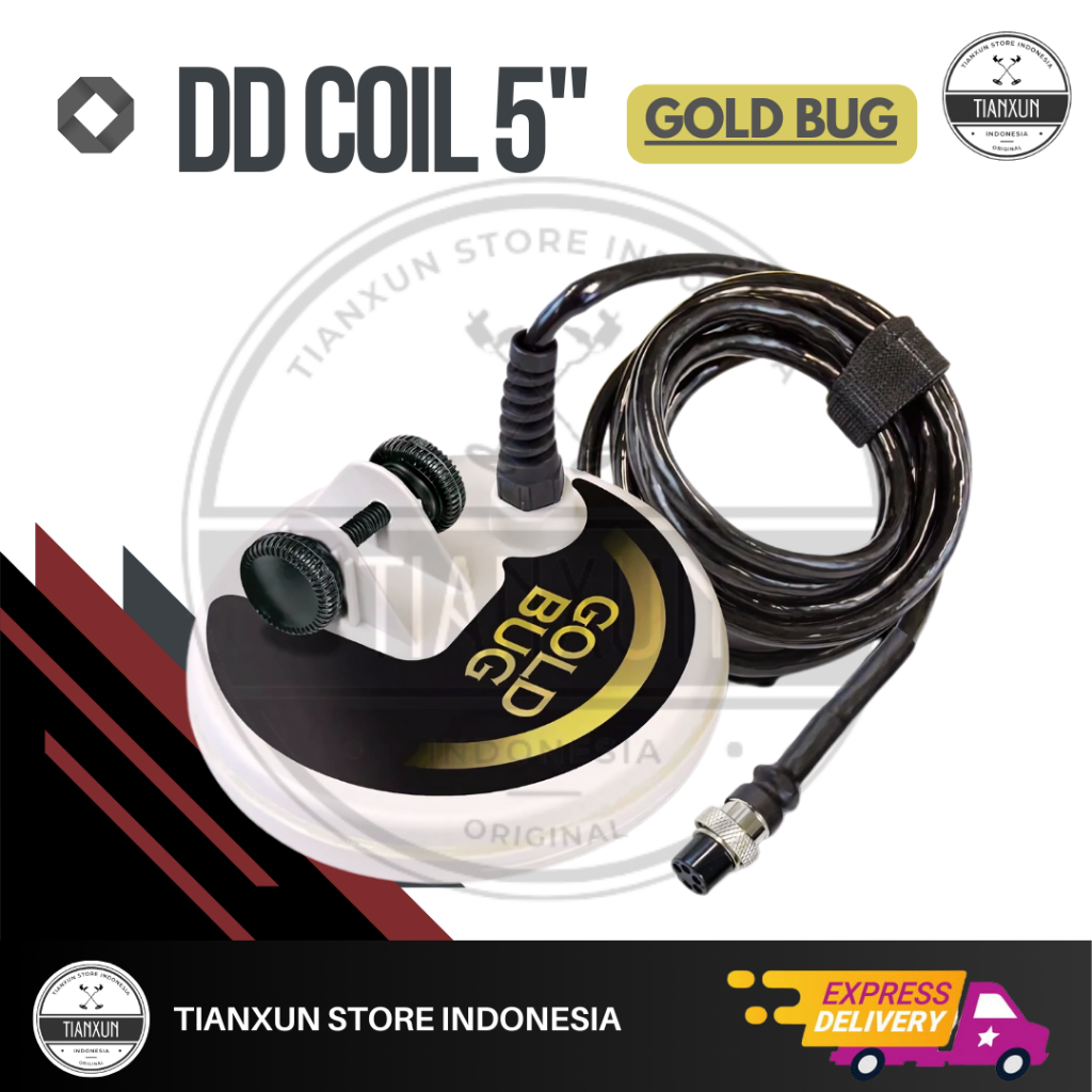 ORIGINAL COIL GOLD BUG 5 INCH SMALL KOIL SNIPER  5 INCH UNTUK FISHER, TX850, FS2 METAL DETECTOR