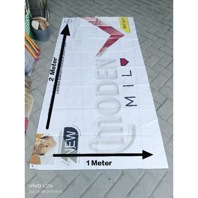 Baleho / Banner Chinoan ukuran 1x2 Meter