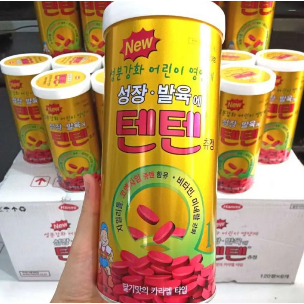[READY WITH KALENG] Tenten Ten Ten Chewable Tablet Vitamin Korea Peninggi Badan Original 120 Pcs Kal