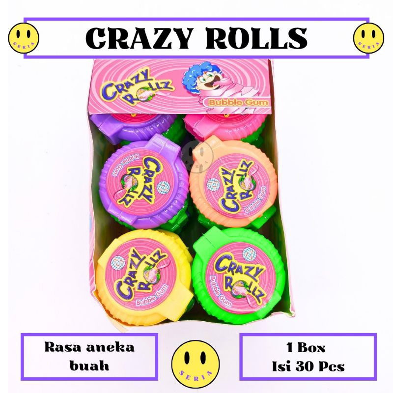 

AAA PERMEN KARET CRAZY ROLL BUBBLE GUM ISI 30 PCS