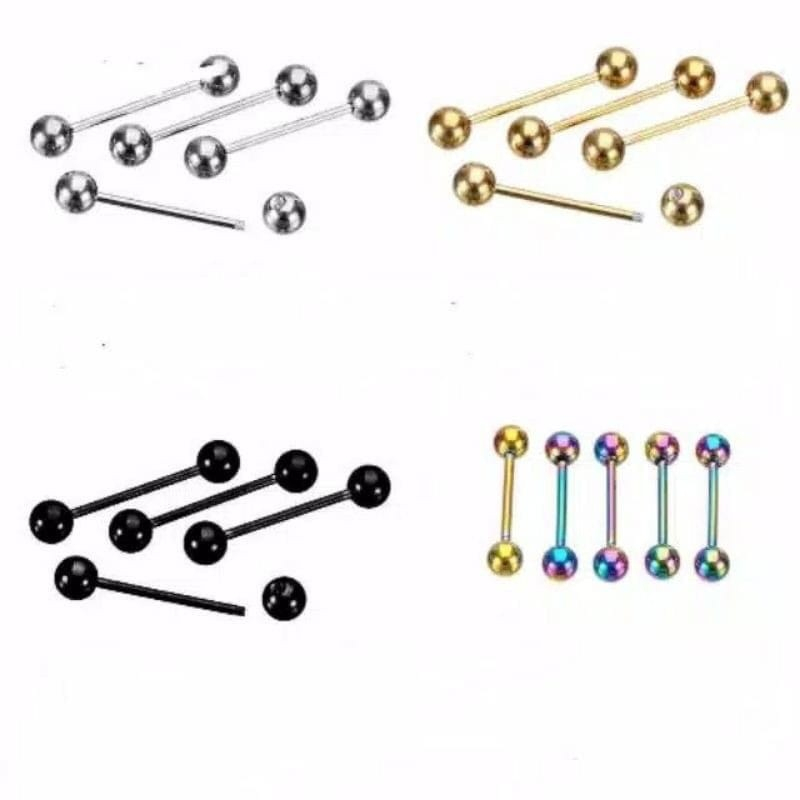 Tindik Barbel, tindik telinga dan lidah  Pria Dan Wanita - Piercing Lidah Ukuran 2cm