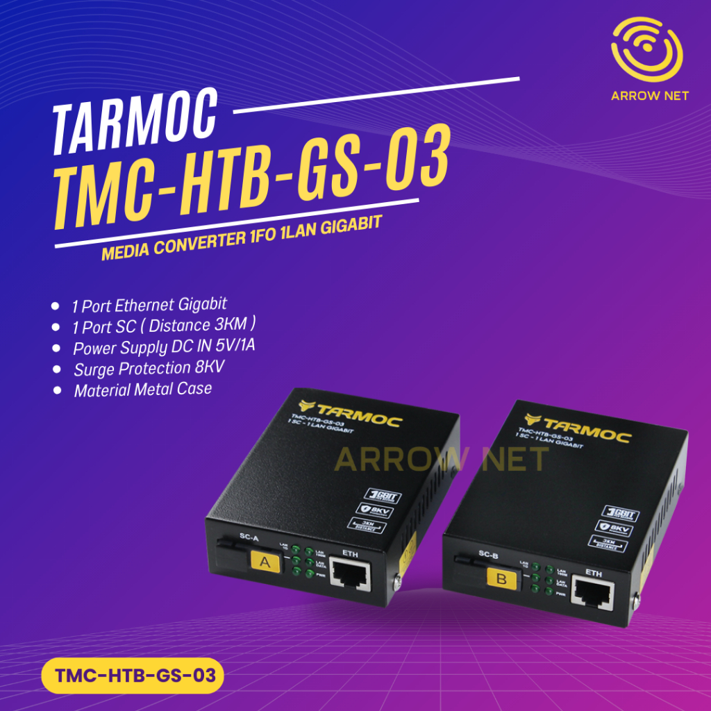 Tarmoc TMC-HTB-GS-03 | Media Converter 1 FO 1 LAN Gigabit | HTB GS03