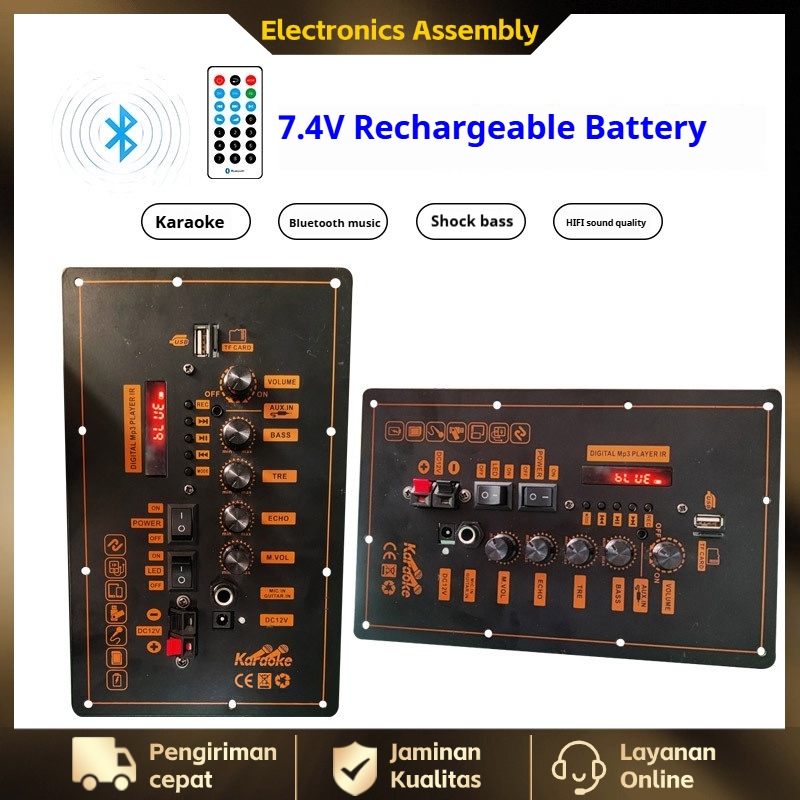 Papan Decoder Amplifier 7.4V Amplifier Mobil Square Dance Audio Bluetooth Speaker Amplifier Board7.4