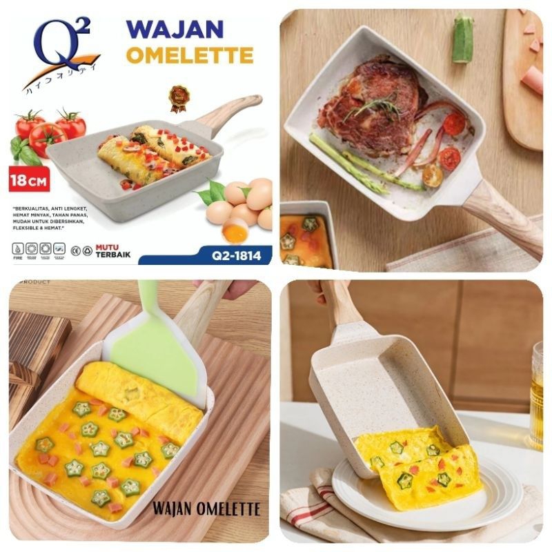 [Q2] Wajan Omelette 1814 / Wajan Omelette Anti Lengket Q2 - Teflon Cetakan Telur