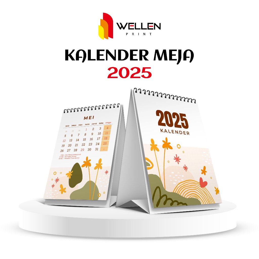 

WELLEN PRINT - Cetak Kalender Meja Ukuran A6 Estetik / Print Calendar Aesthetic Custom Print Foto / Kalender 2025