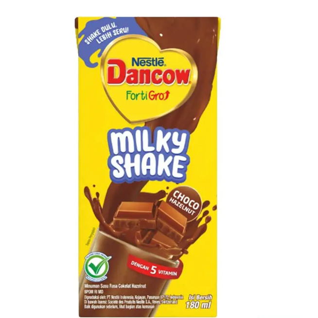 

Dancow Susu Cair Uht Milky Shake 180ml - Choco Hazelnut