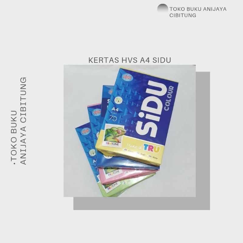 

KERTSAS HVS SIDU A4 WARNA Kantor Kertas