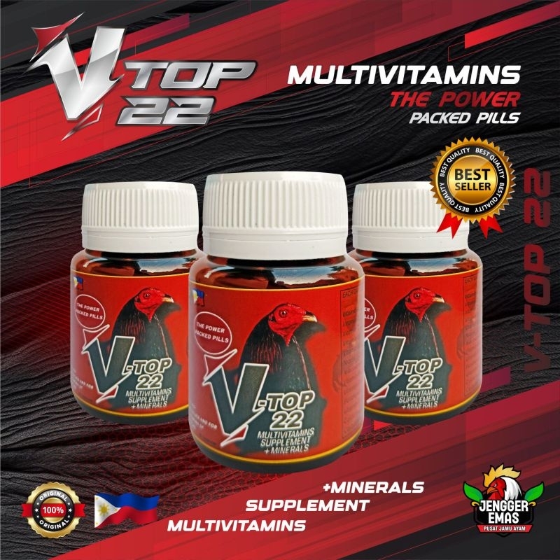V22 TOP Kapsul Original Filipina  untuk stamina menguatkan sayap dan kaki ayam