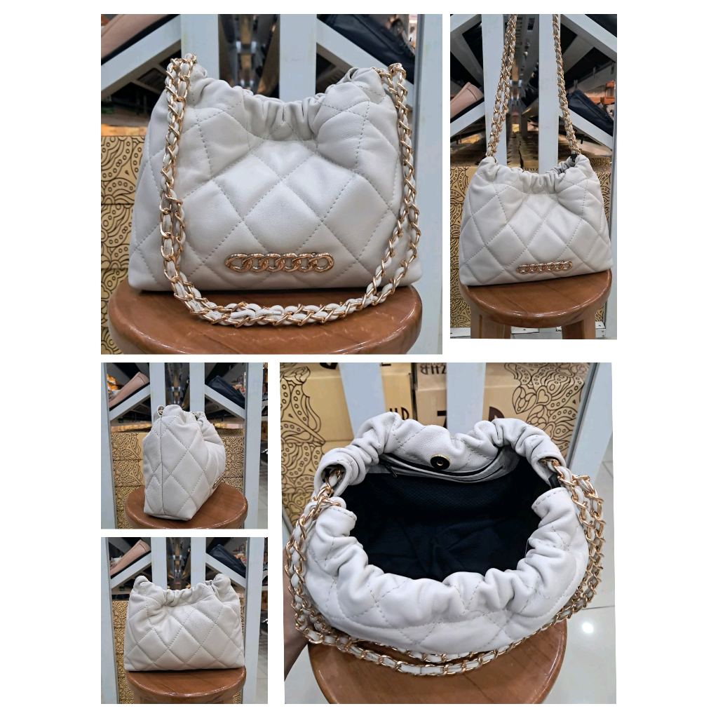 Tas Selempang Wanita Tali Rantai Kulit Domba Asli Papirut Diana Series
