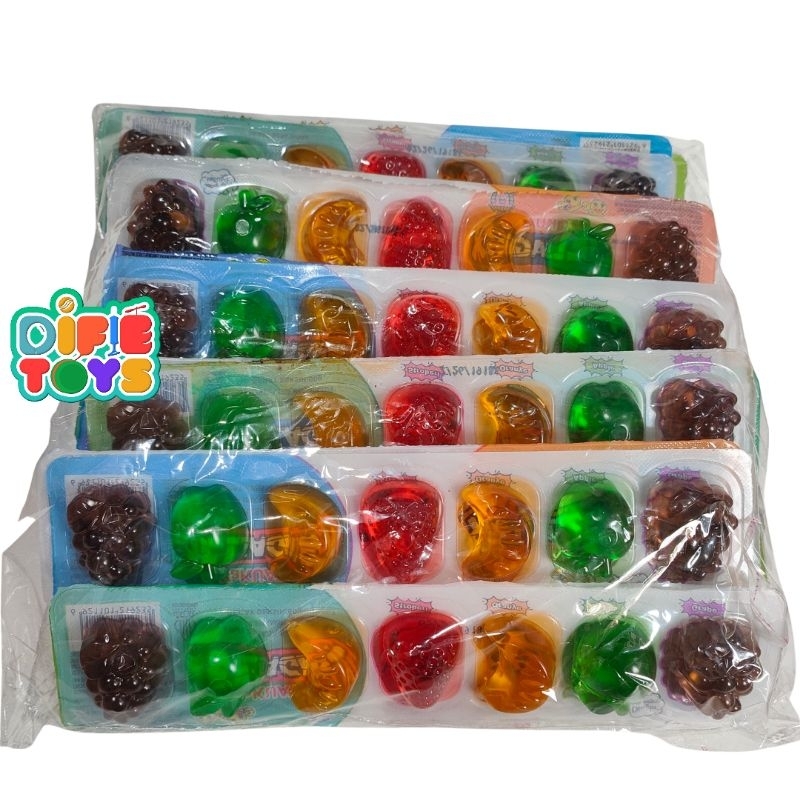 

20 Jely agar buah jeliagar bentuk cup yakuat 1 papan isi 7 agar