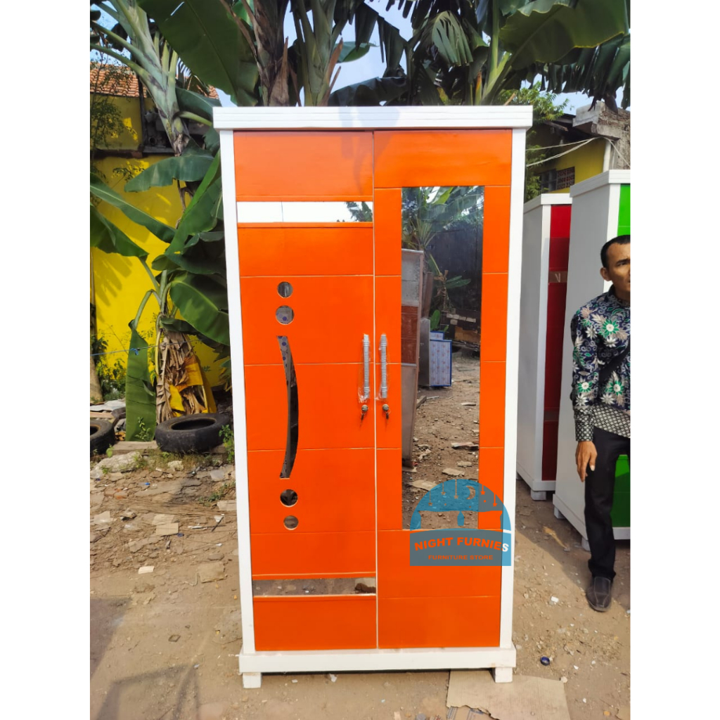 LEMARI PAKAIAN BUKA TUTUP / LEMARI BAJU ENGSEL / LEMARI PAKAIAN 2 PINTU MINIMALIS / LEMARI PAKAIAN